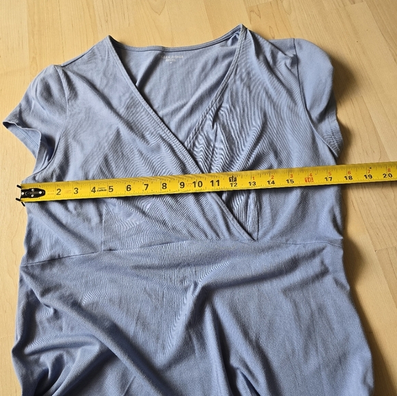 Eileen Fisher Cotton Jersey Stretch Empire Waist Hi Low Dress Size Medium - Picture 10 of 12